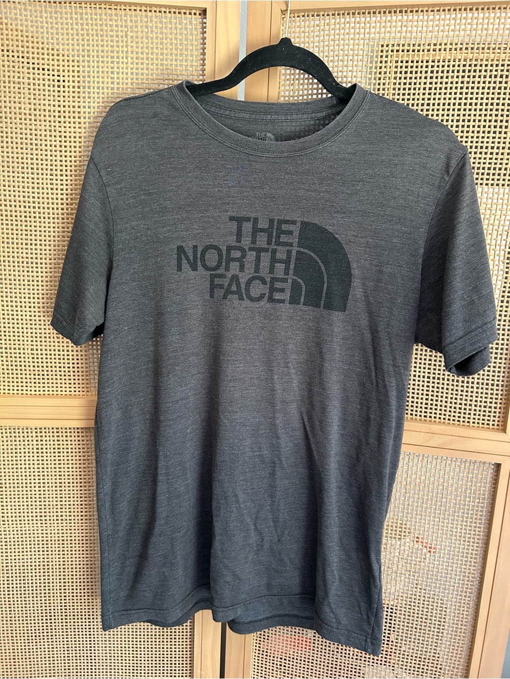 The North Face Charcoal Heather Logo Short Sleeve Tee